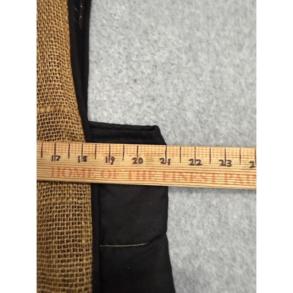 Brown Hemp Quilted Animal Vest Womens XL Cow Applique Open Front Padded Lined - Picture 7 of 11